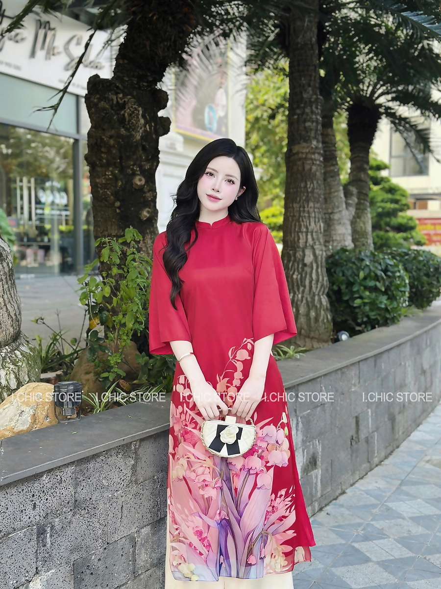 Áo Dài Ngọc Thảo Đỏ